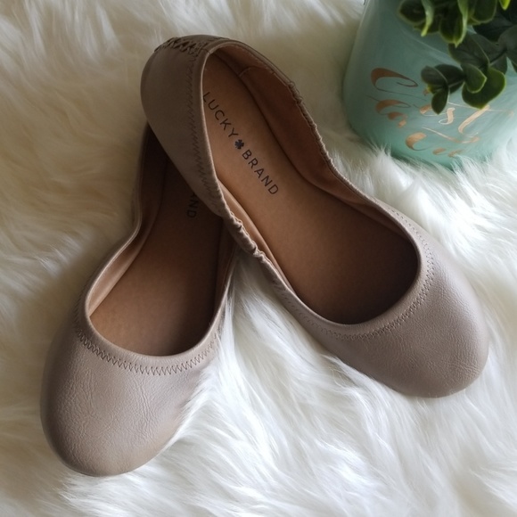 Lucky Brand Shoes - Lucky Brand Emmie Flats Tan Taupe Leather